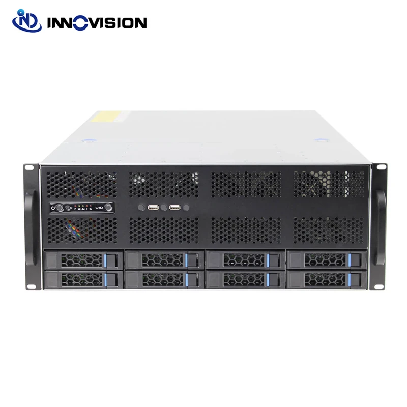 

Factory Sale Rack 4U 8hotswap Bay 11 Expansion Slot GPU Server case for 5GPU Cards for Deep Learning AI ODM OEM Available