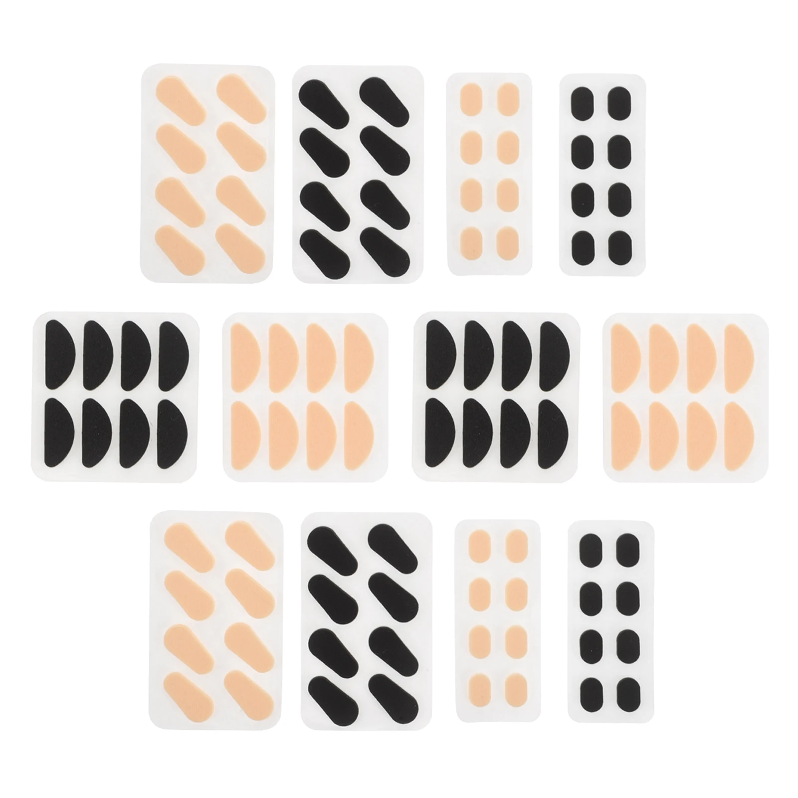 

96 Pcs Eyeglass Nose Pads Black 1 5mm Adhesive Non Slip Glasses Support Replacement Strip EVA Foam-Compatible Frames Adjustable