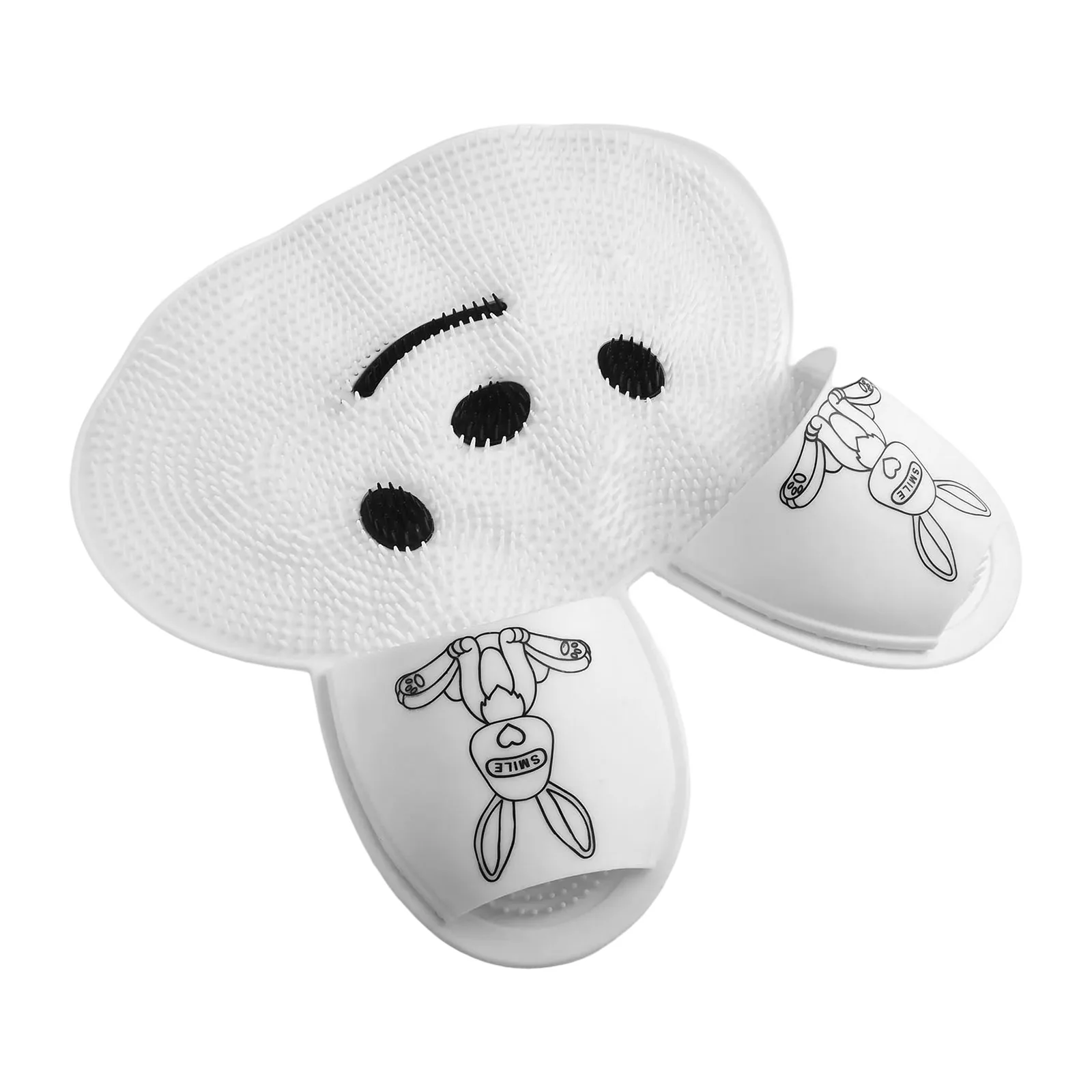 Nonslip Bath Mat for Foot Washing and Back Massage with Silicone Bristles Provides Safe and Comfortable Shower Experience