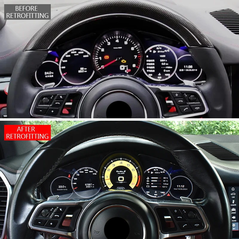 For   2017-2023 Cayenne New Upgrade LCD Instrument Panel 971 Center Console Display Instrument Panel