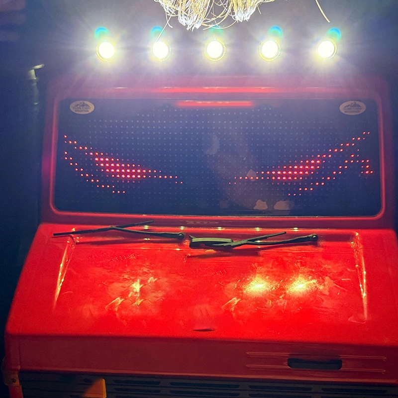 LED Custom Picture and Text Display Devil’s Eye Light Linkage Mobile APP Bluetooth Control for 1/8 1/10 1/14 Various Model Cars