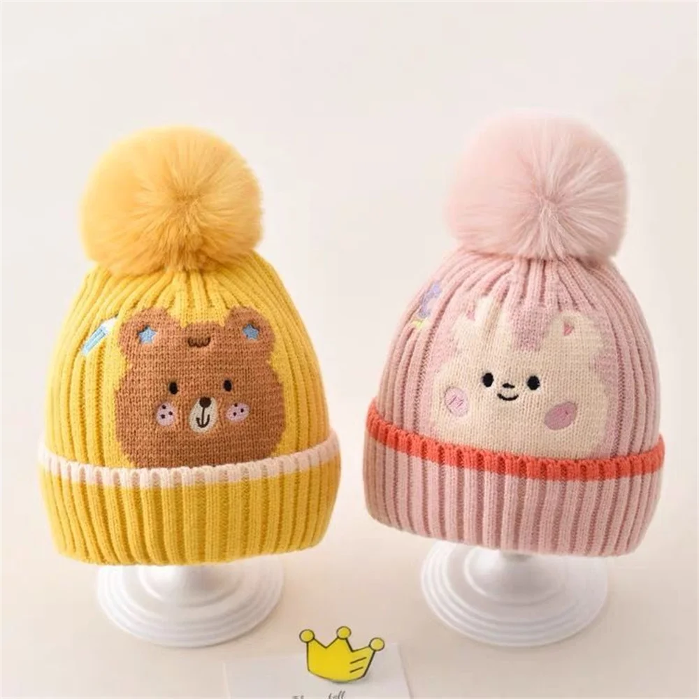 Fashion Baby Hat Boys Knit Beanie Kids Cap Children Hats Girls Baby Bonnet Toddler Cap Infant Accessories Winter Warmer Stuff