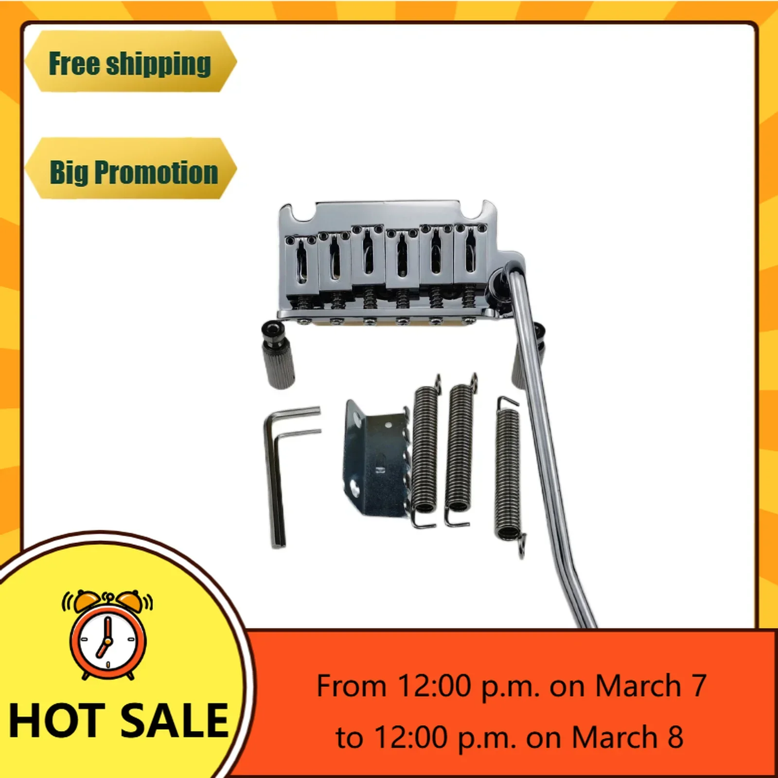 

Q-X Music Store-Guitar 10.5mm 52mm Guitar Bridge 2-Point Single Rock Tremolo Bridge System Brass Material