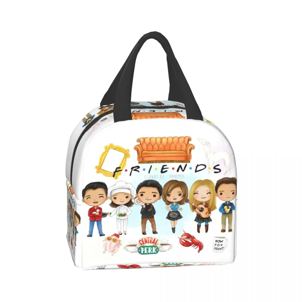 Bolsa de almuerzo con aislamiento clásico para mujer, bolso térmico impermeable, enfriador, para oficina, trabajo, escuela, Picnic, Bento Box