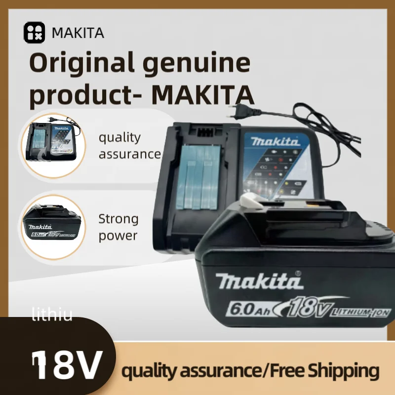 

100% Original Makita 18V 6.0Ah Rechargeable Battery – Replacement for BL1840/BL1880 LXT400