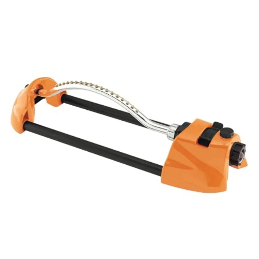 

Oscillating Sprinkler with 15002 ColorStorm Premium Metal Brass Nozzle Jets in Brass Color for Efficient Water Distribution