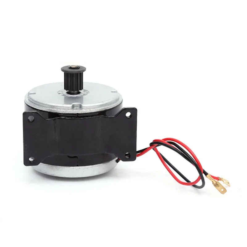 Electric vehicle motor belt synchronous with brush motor