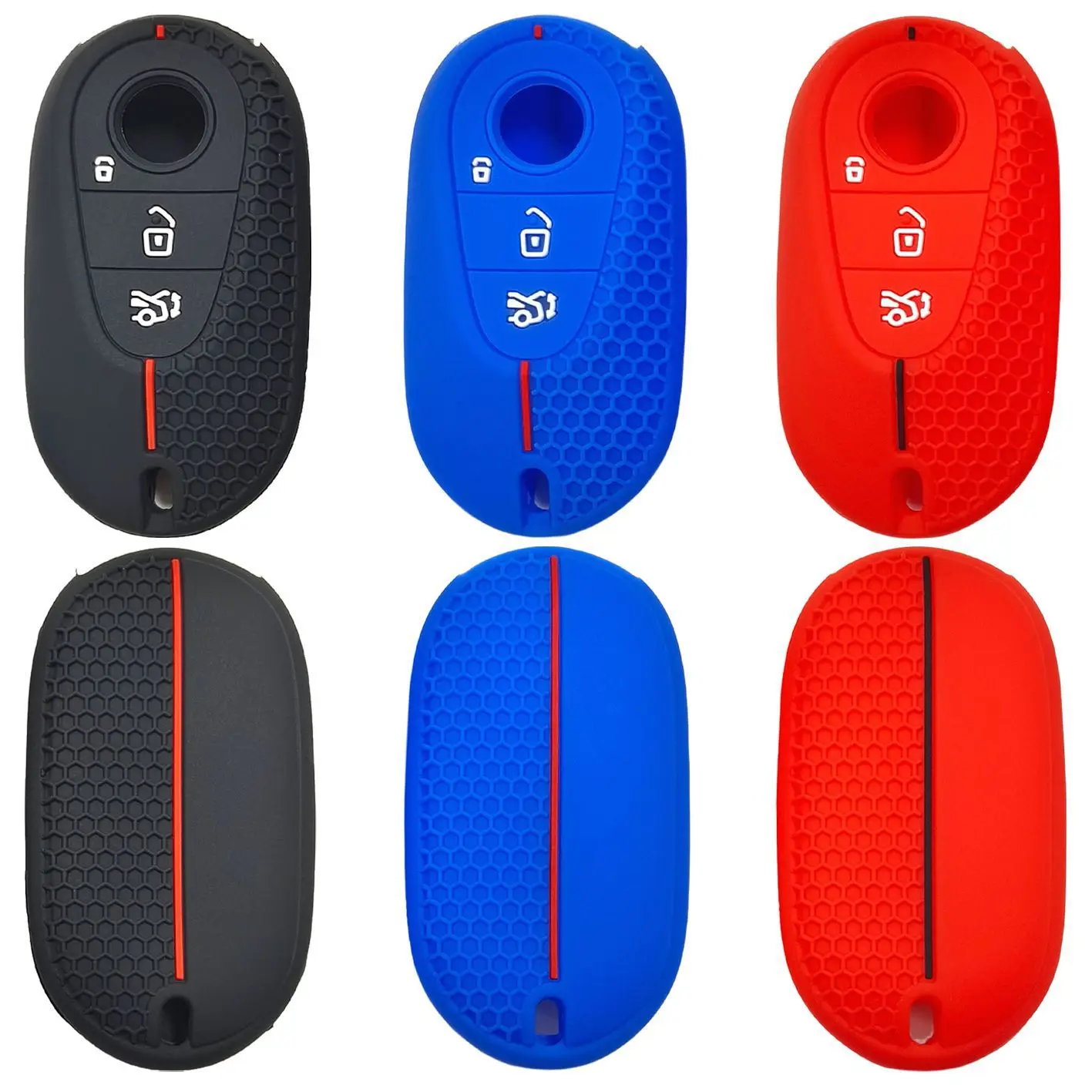 

Подходит для пульта дистанционного управления Mercedes Benz C-Class, 3-клавишный сотовый силиконовый чехол для ключей C260L, новая сумка для ключей S-Class S400L