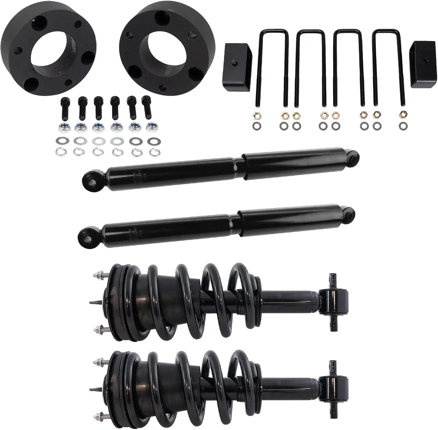 

Полный комплект передней стойки и задней амортизатора, совместимый с Chevrolet GMC 2014-2019 гг.