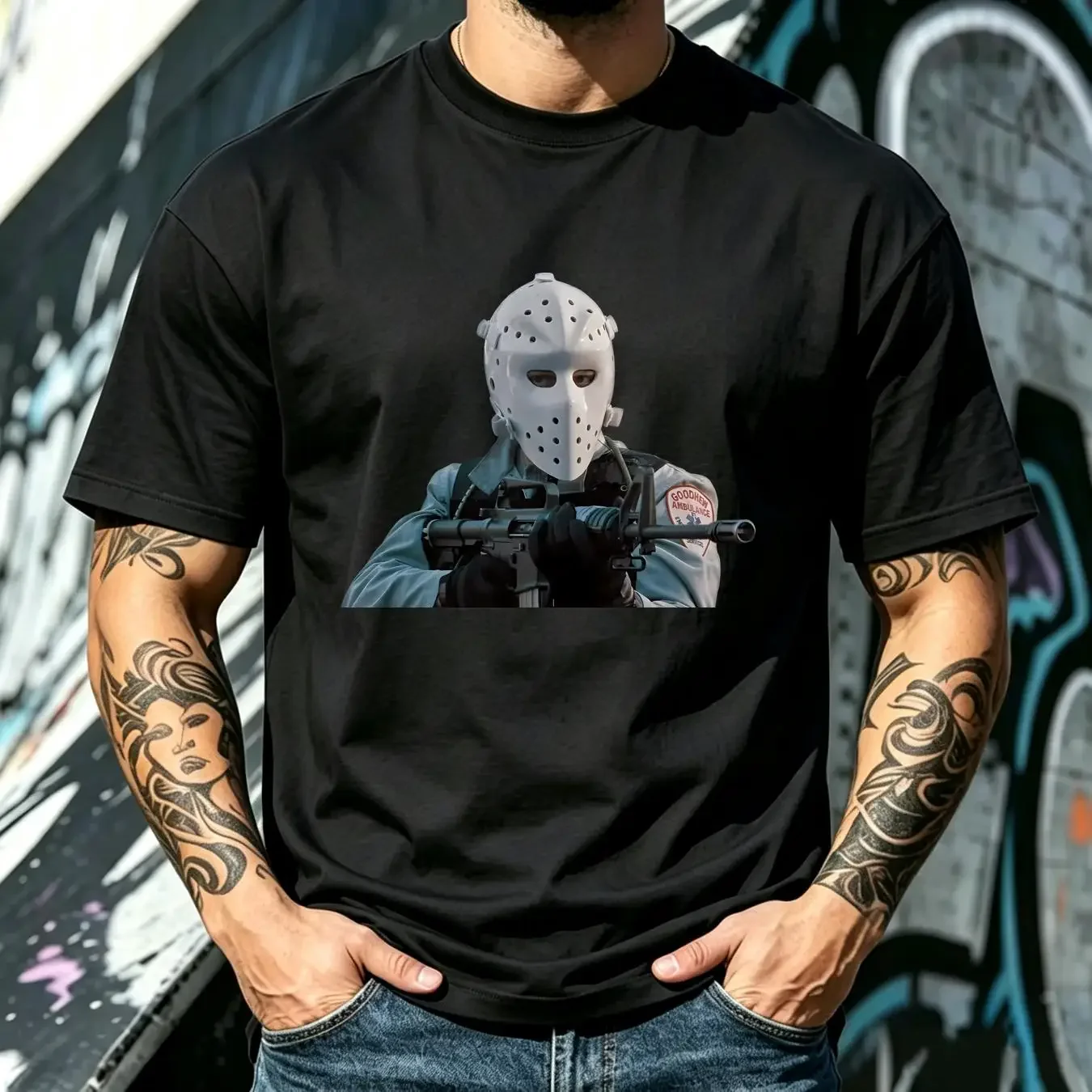 washed T Shirt Cult Classic Movie Heat Val Kilmer Scene V3 vintage Washed Comfortable streetwear Stylish Unisex