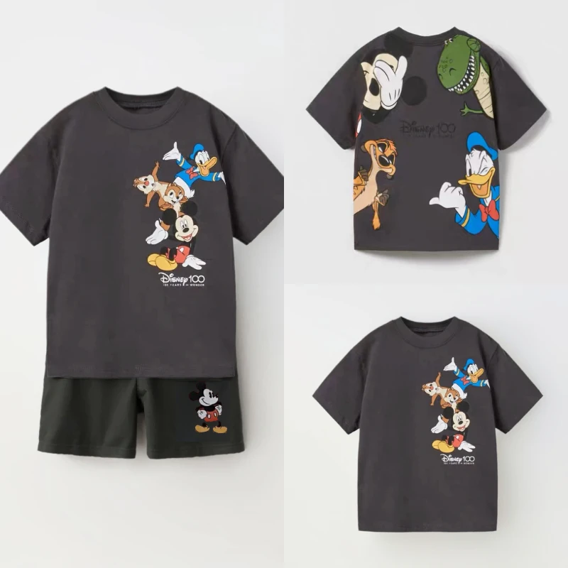 Disney Cool Boy Clothes Designer Za Tops Summer Boy Children Outfits Short Sleeved T-shirt Sport Clothing Children Suit For Boy