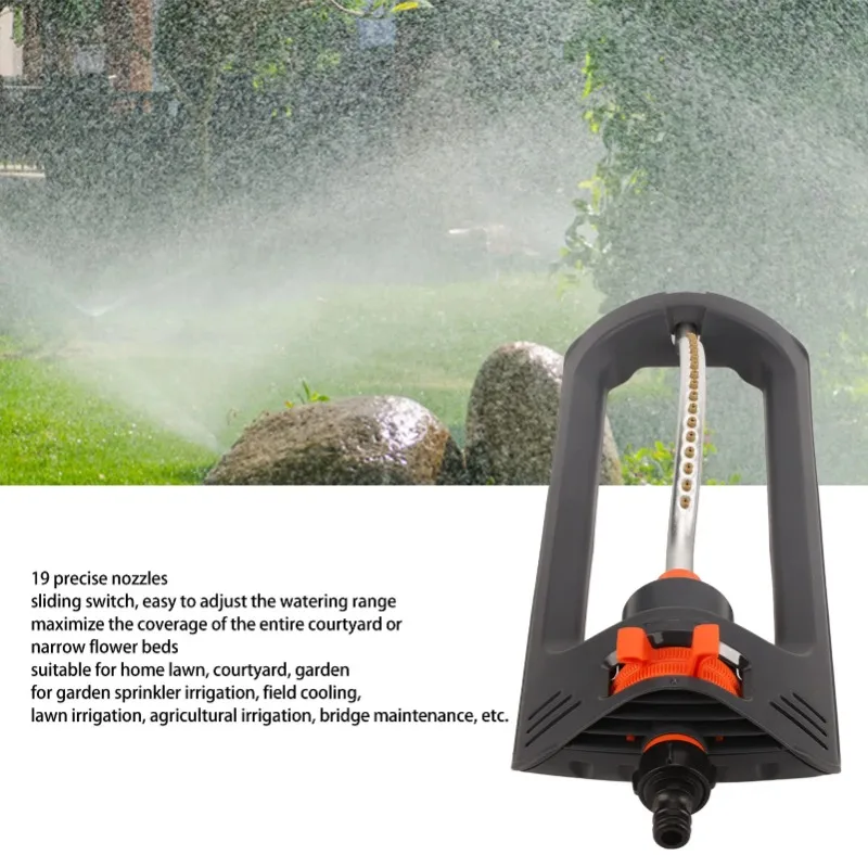 

Hot Sale 19 Hole 4 Modes Automatic Oscillating Lawn Sprinkler Watering Device for Home Garden Agricultural Irrigation