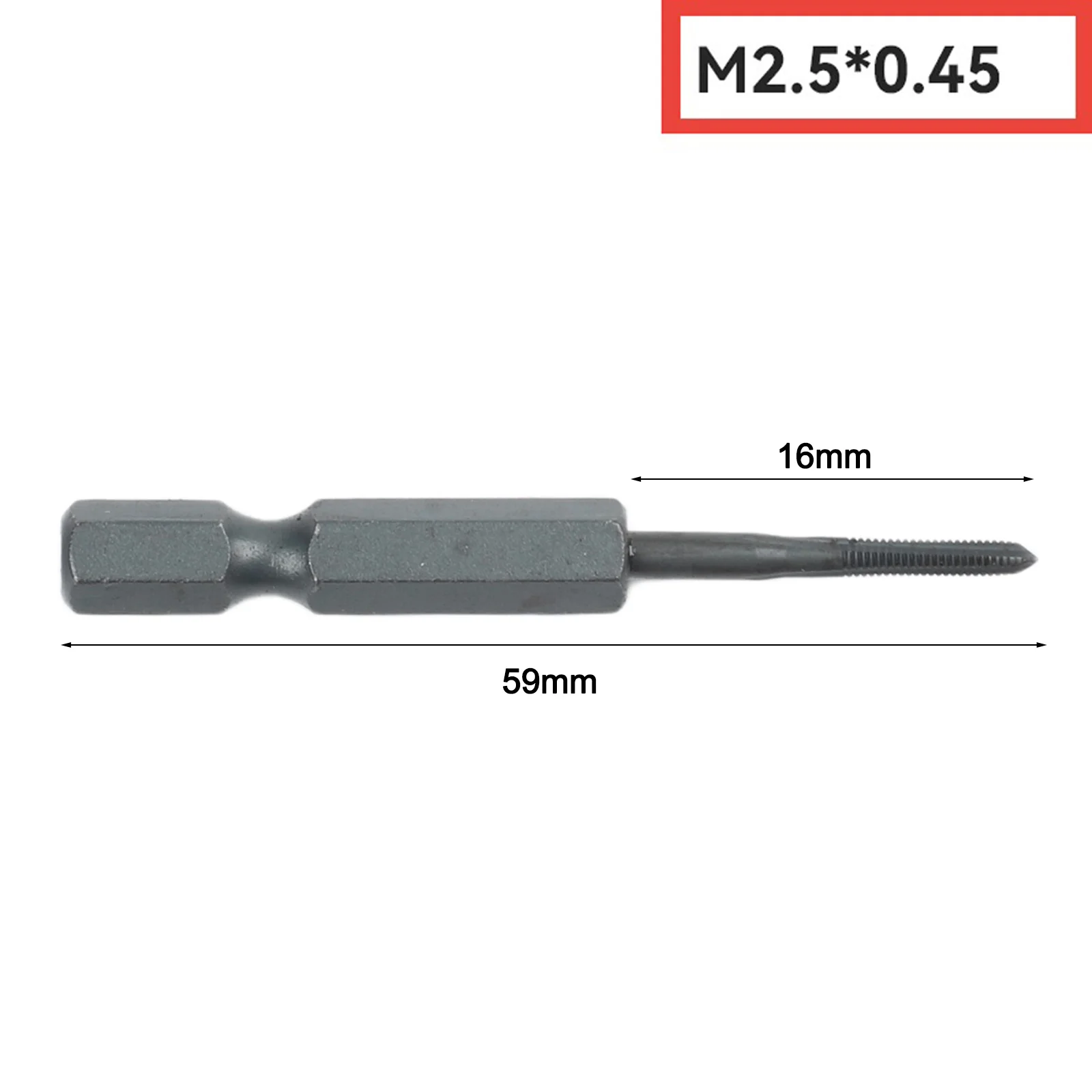 1Pc Hex Shank HSS Tap Drill Bits M2.5-M12 Metric Threaded Taps For Hand Drill Machine Compound Use On Wood Plastic Aluminum