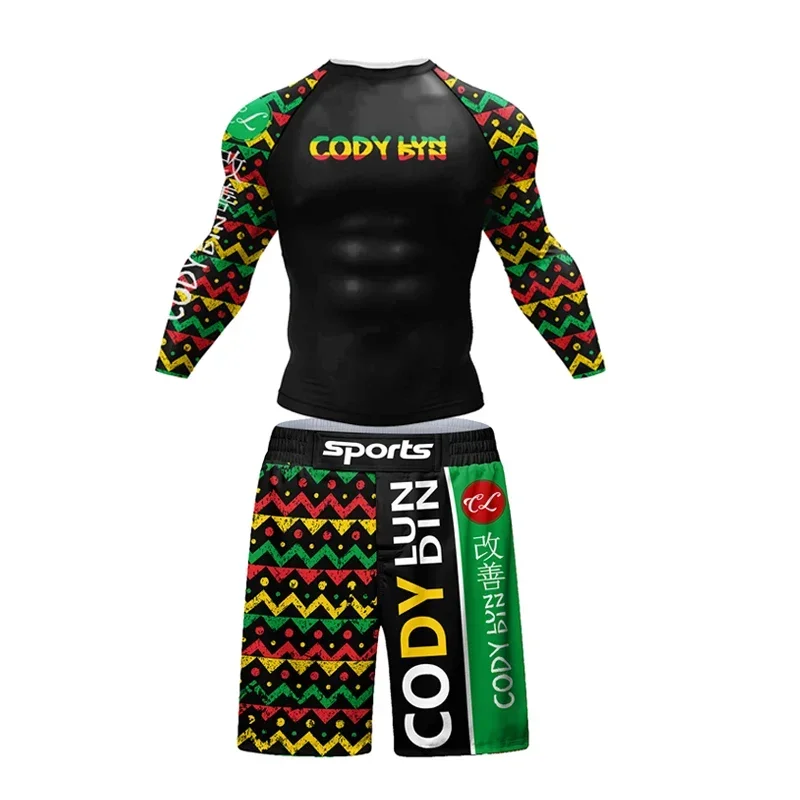 Ropa deportiva para hombre, ropa deportiva para gimnasio, MMA, Muay Thai, Jiu Jitsu, conjunto de boxeo, chándal, entrenamiento deportivo, culturismo, entrenamiento, Rashguard