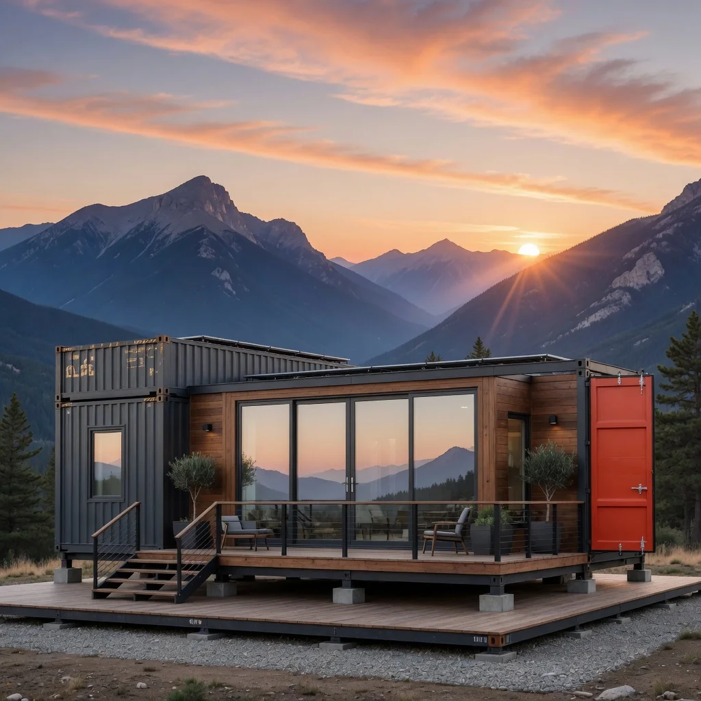 Tiny Expandable Container Modular Prefab House Bedroom Bathroom Kitchen Portable House for Beach Vacation Rental Airbnb Use