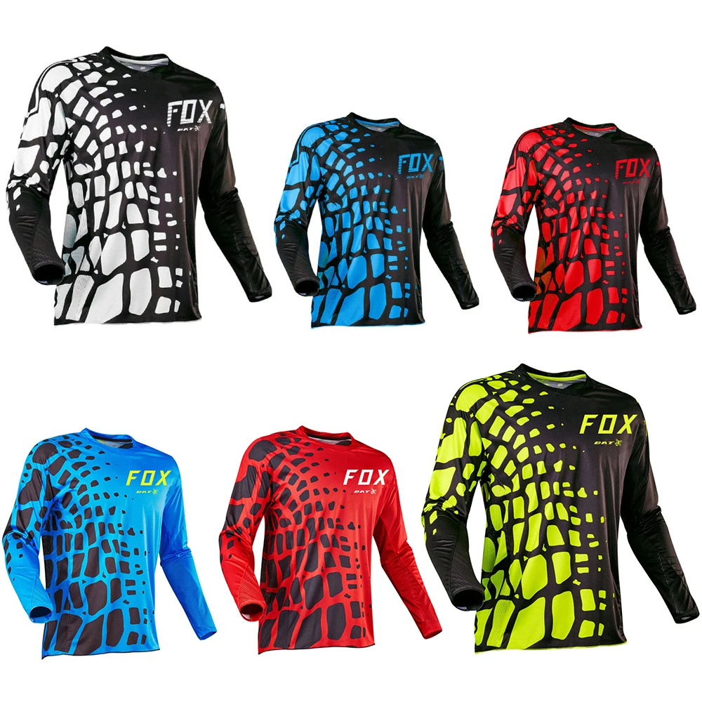 

Men's Motocross Jersey MTB BAT FOX Shirt Mountain Bike Jersey Motorcycle Off-Road Jersey Camiseta Motocross T-shirt