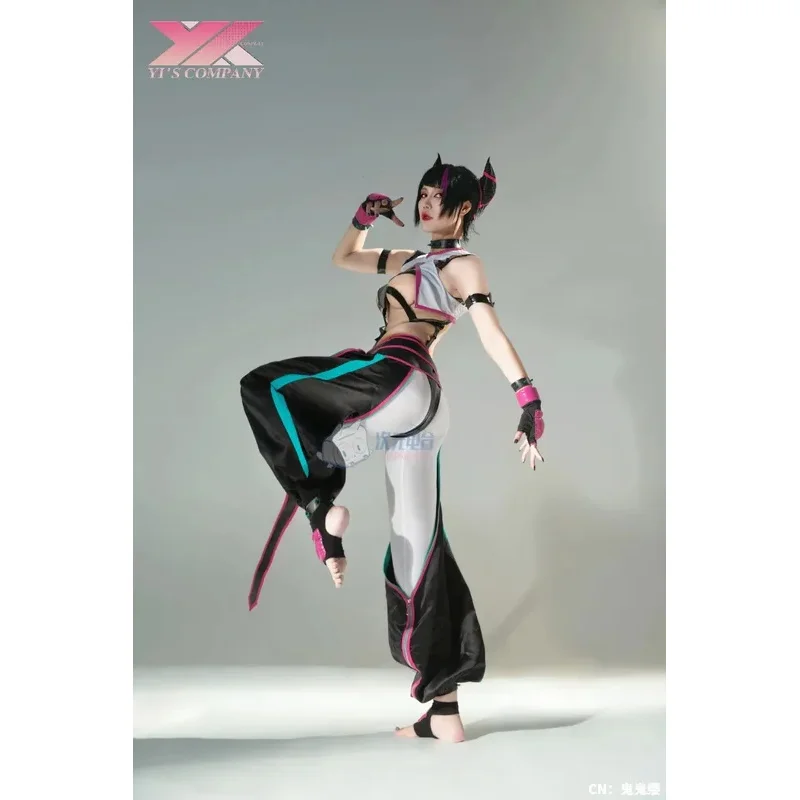 Gry Anime Nowy Street Fighter Cos Kostiumy Han Juri Cosplay Strój Postaci Uniform Ubrania Sceniczne Halloween Karnawał Koszt