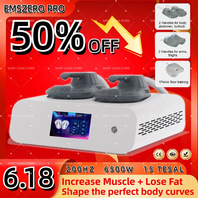 

6.18 Newest Portable DLS-EMSlim RF Power 6500W Weight Loss Muscle Stimulating Fat Removal Body Sculpt Machine EMSzero