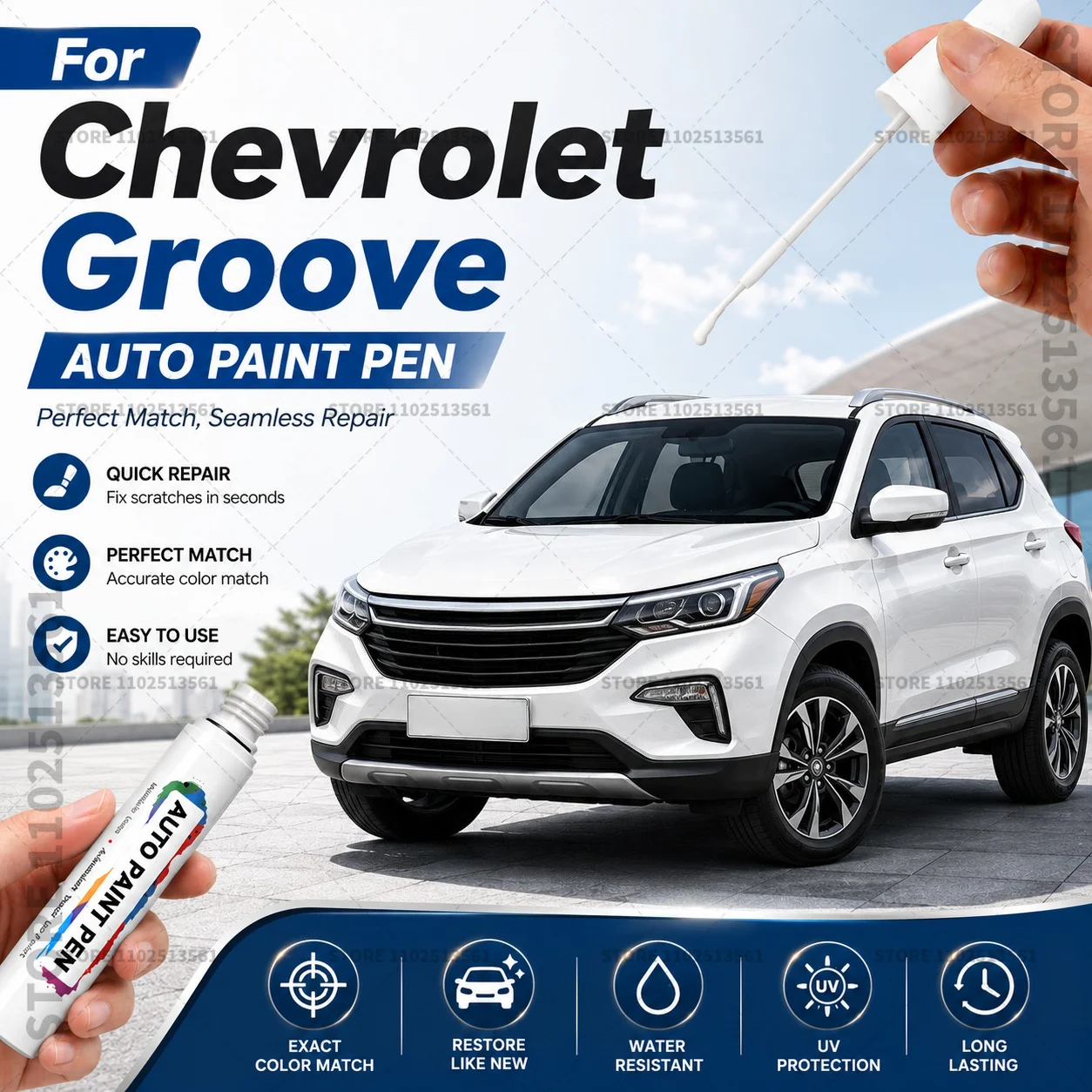 Automotive Touch Up Paint Pen Scratch Repair Marker for Car Body Bumper Door Paint Restoration Accessories For Chevrolet Groove