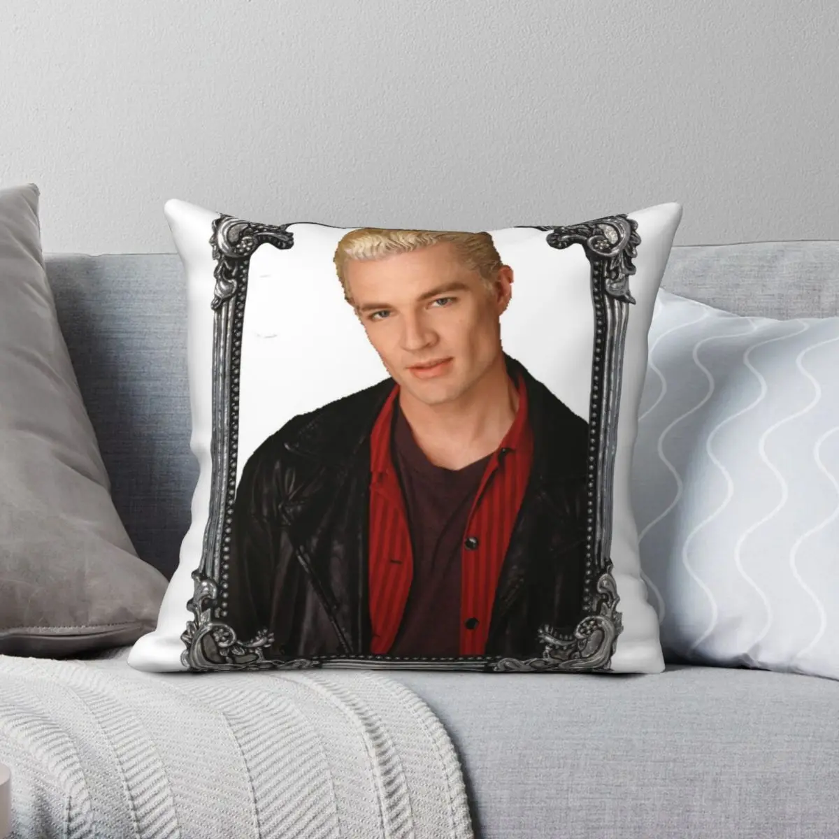 Spike Buffy Buffy the Vampire Slayer Pillowcase Polyester Linen Velvet Pattern Decorative Throw Pillow Case Sofa Cushion Cover