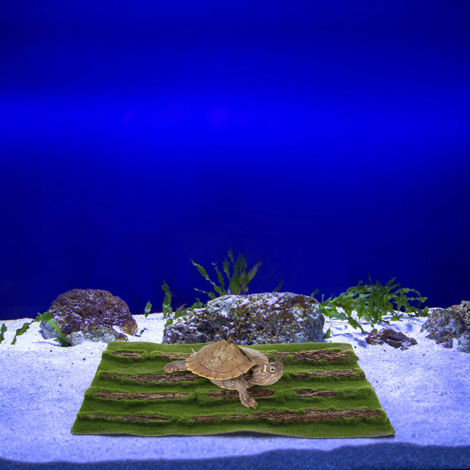 

Turtle Basking Mat Natural Bark Texture Waterproof Durable Reptile Resting Platform For Indoor Outdoor Use Turtle Tank