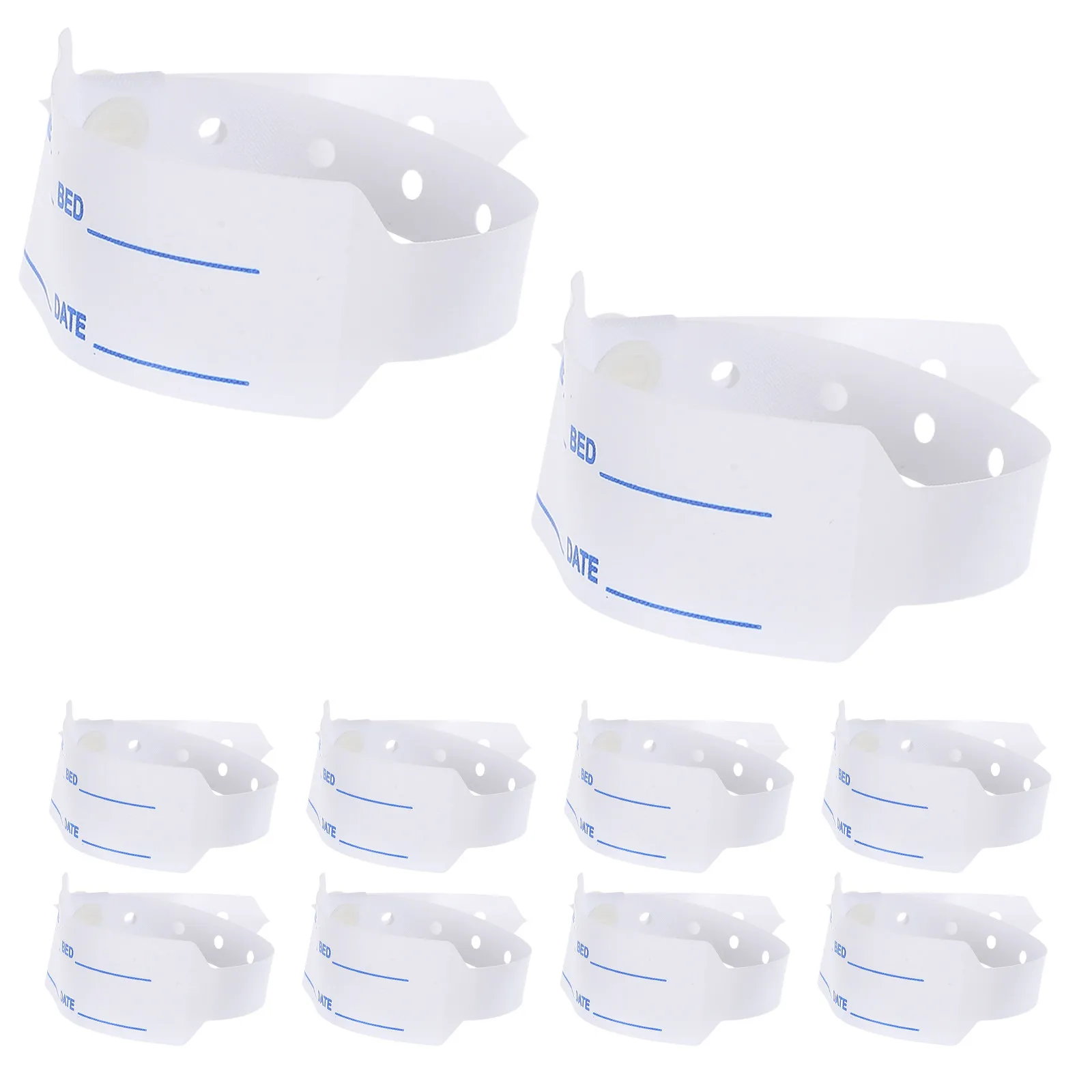 100Pcs Wristbands Hospital Id Patient Identification Bracelets Waterproof Stain Resistant Adjustable Fit for All Ages