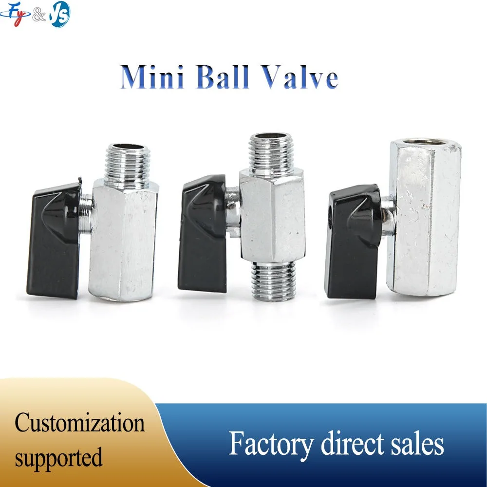 Stainless Steel Tap Mini Ball Valve 1/8 1/4 3/8 1/2 3/4 1