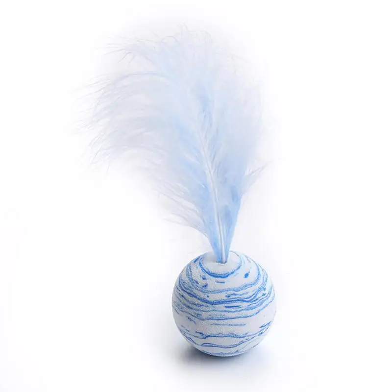 Cat Toy Star Texture Ball Feather Foam Ball Feather materiale EVA Light Foam Ball lancio giocattolo palla interattiva Pet Cat Supplies