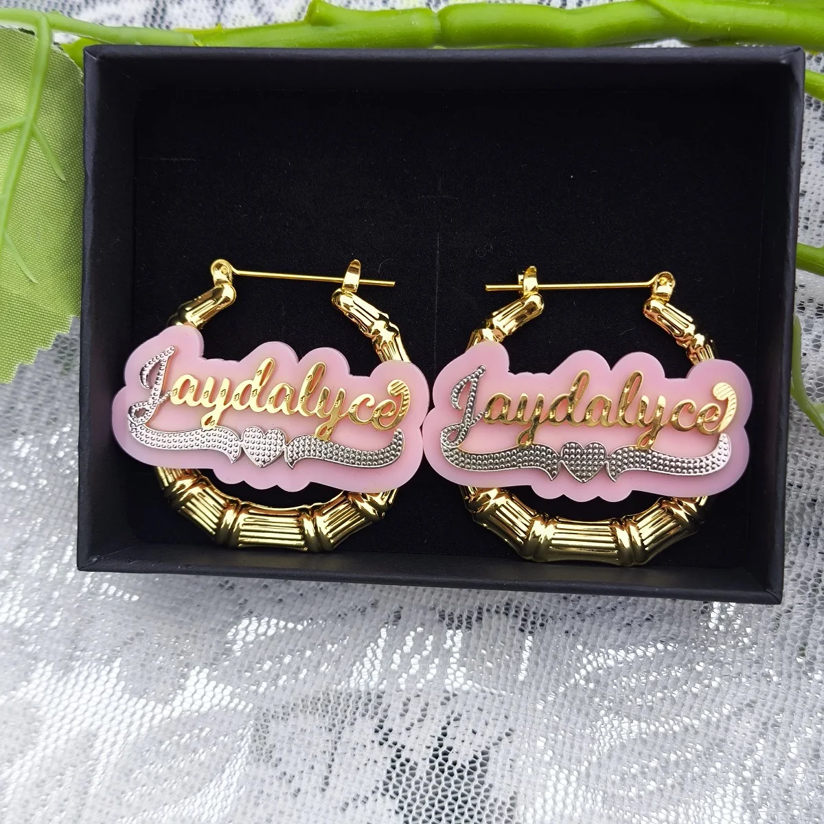 Custom Name Necklace Earrings - Engraved Name Necklace review and price
