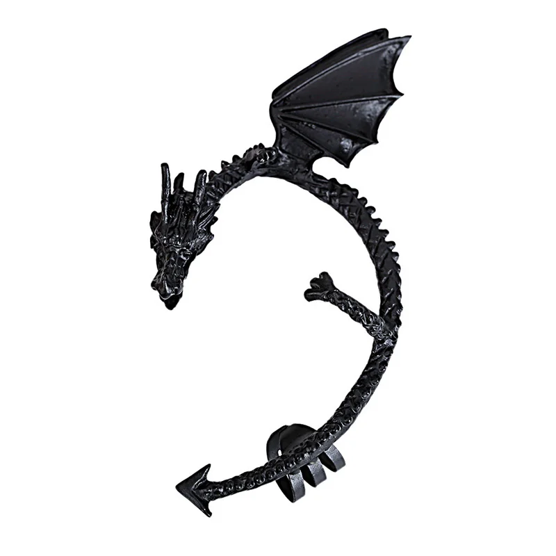 Wu 2022 New Accessories Trend Fashion Accessories Goth Punk Dragon Shaped Piercing Piercing Piercing Piercing Piercing Earrings