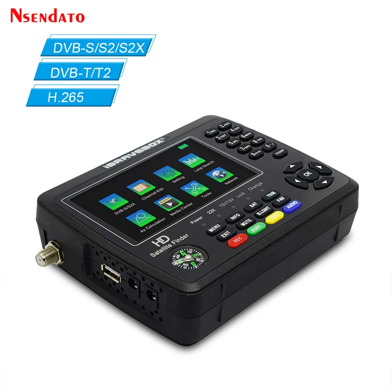 iBRAVEBOX V10 Finder Max Max+ 8MP Handheld HD Satellite Signal Satfinder DVB-S/S2/S2X/AHD H.265 Digital Satellite Signal Meter