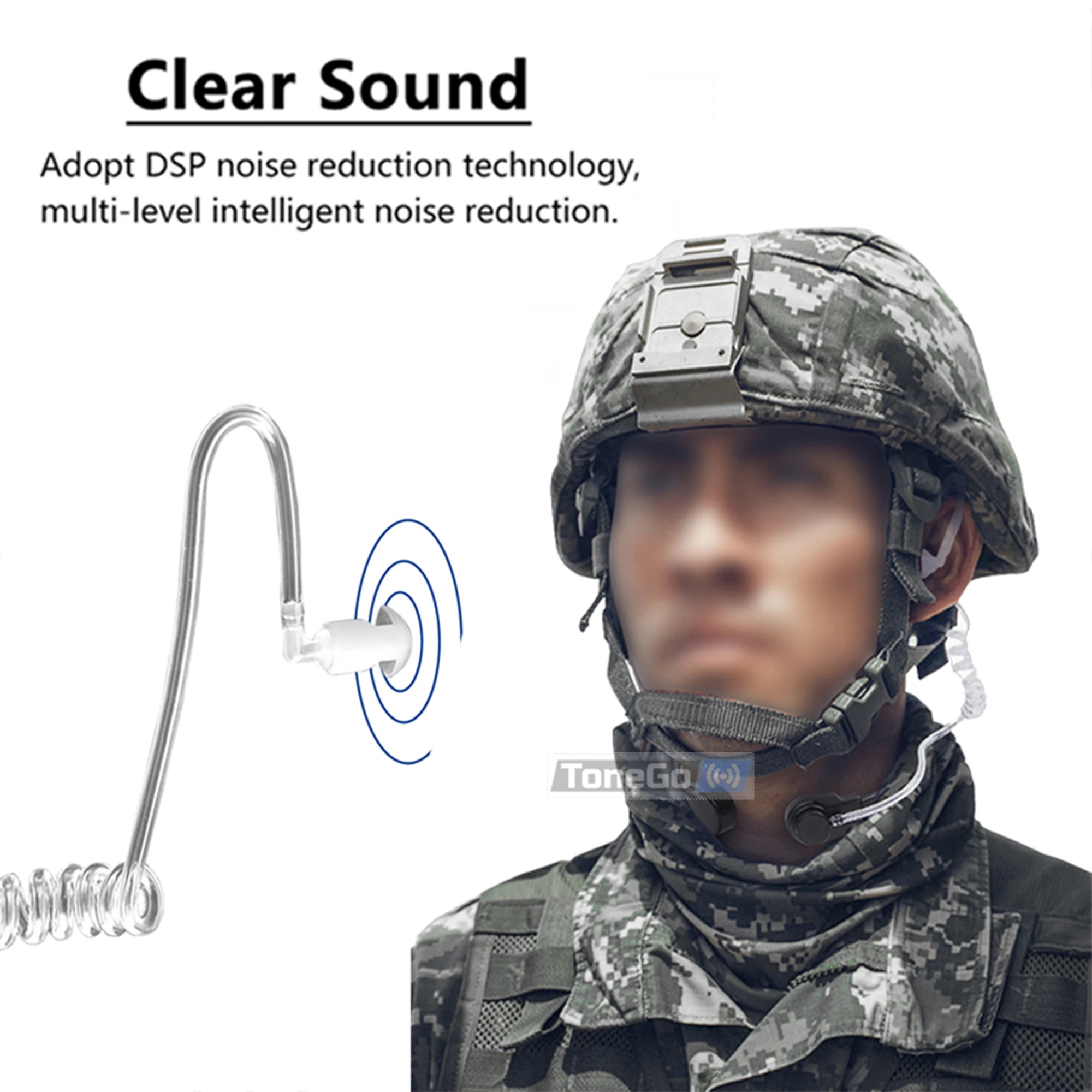 1/2/5 قطعة الحلق Mic اسلكية تخاطب قابل للتعديل (الخيار) الصوتية سماعة أذن بأنبوب ل Baofeng DM-32 5R-Mini Retevis RT22 RT3S هام راديو