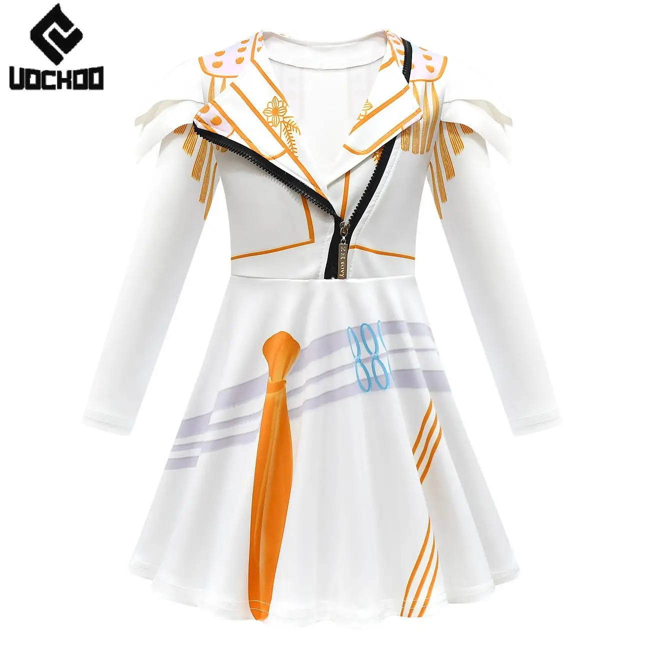 

Halloween Mira White Danceing Dress Suit Anime Dancer Cosplay Costume Kid Punk Jacket Dancer Stage 3 Piece Set Child Girl Outfit