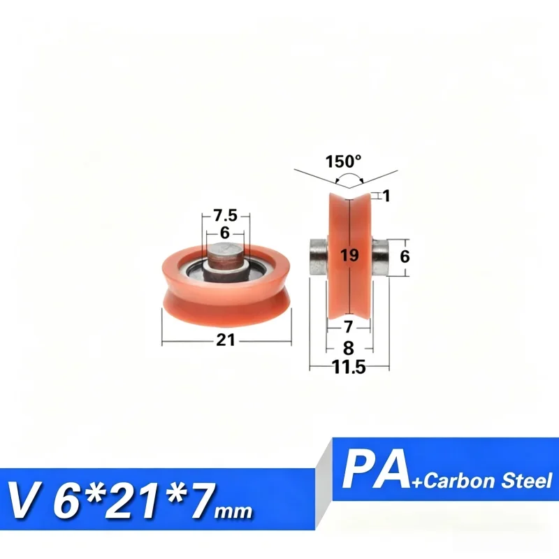 20 Stück 626 625 604 POM V-Nut-Typ mit Welle, Fenster-Tür-Schieberad, Rollenlager, ROLLENRAD 20/21/22/26mm, NICHT-STANDARDSIZE – Detail 15