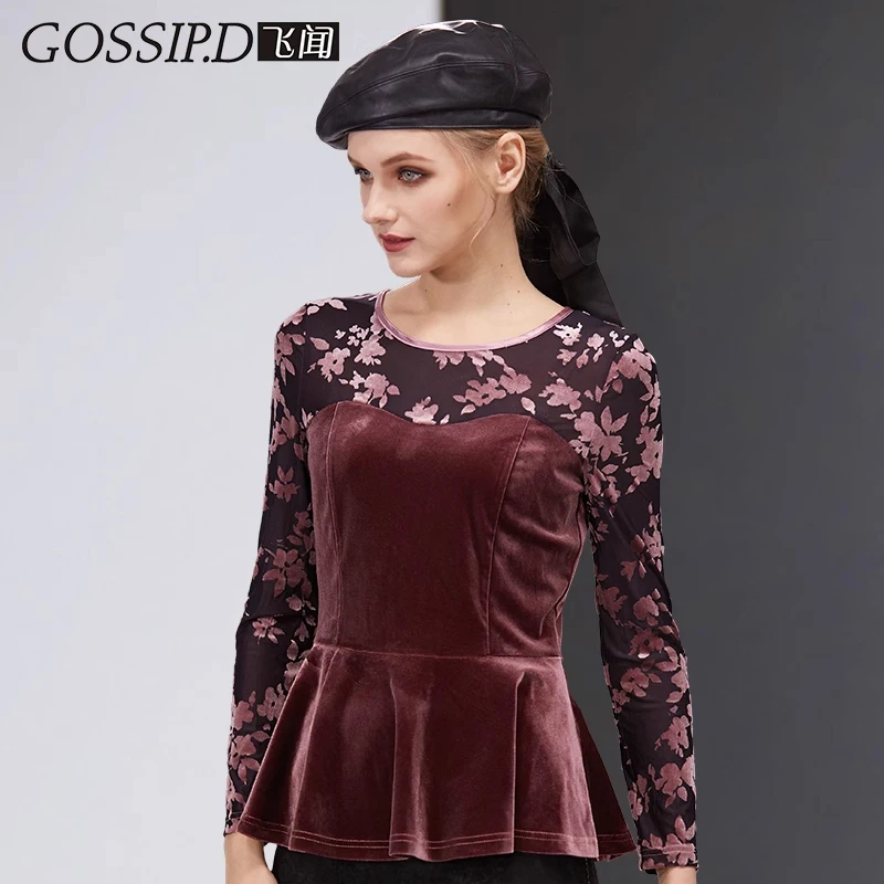 Spring and Autum Women's T-Shirts, Gold Velvet Tops, Long-Sleeved Slim-Fitting Bottoming Shirts, Fashionable and Stylish Clothes