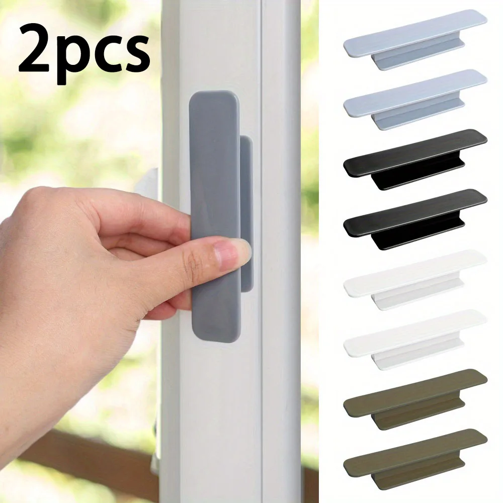 2 Pack Self-Adhesive Handles - Multipurpose Door, Wardrobe, Window, Cabinet, and Drawer Pulls, Sliding Door Knob Auxiliary Devic