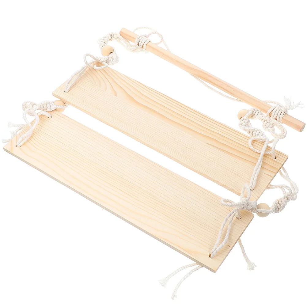 

Tapestry Flower Storage Shelves Home Plant Hanging Decorative Wall Shelf Boho Macrame Shelf