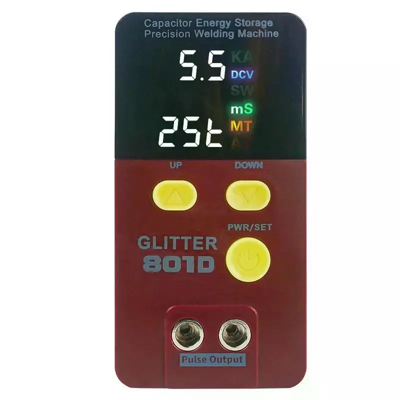 Máquina de solda de bateria de pulso Soldador a ponto Usado para soldagem de capacitor de bateria de lítio Armazenamento de energia Novo brilho 801D