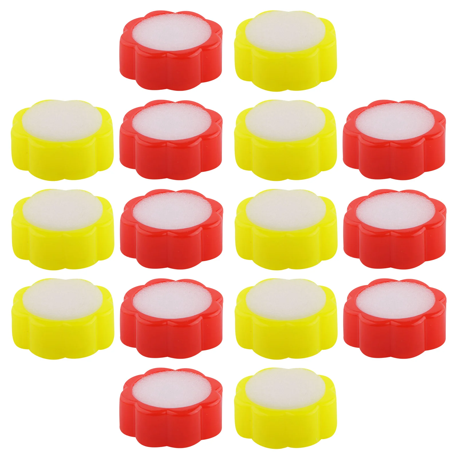 20Pcs Sponge Finger Moistener Flower Shaped Wetting Tool for Counting Money Documents Envelope Sealing Office Finance Bank