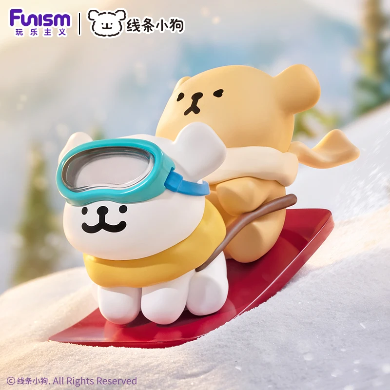 Kawaii Leuke Lijn Hond Maltese Blind Box Pop Tafelornament Collectie Model Kinderen Geschenken ﻿