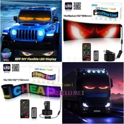 Großes LED-Panel, flexibles Display, DIY programmierbares Schild, Animation, LED-Matrix-Panel, mehrsprachiges LED-Licht für Auto, LKW, böser Blick