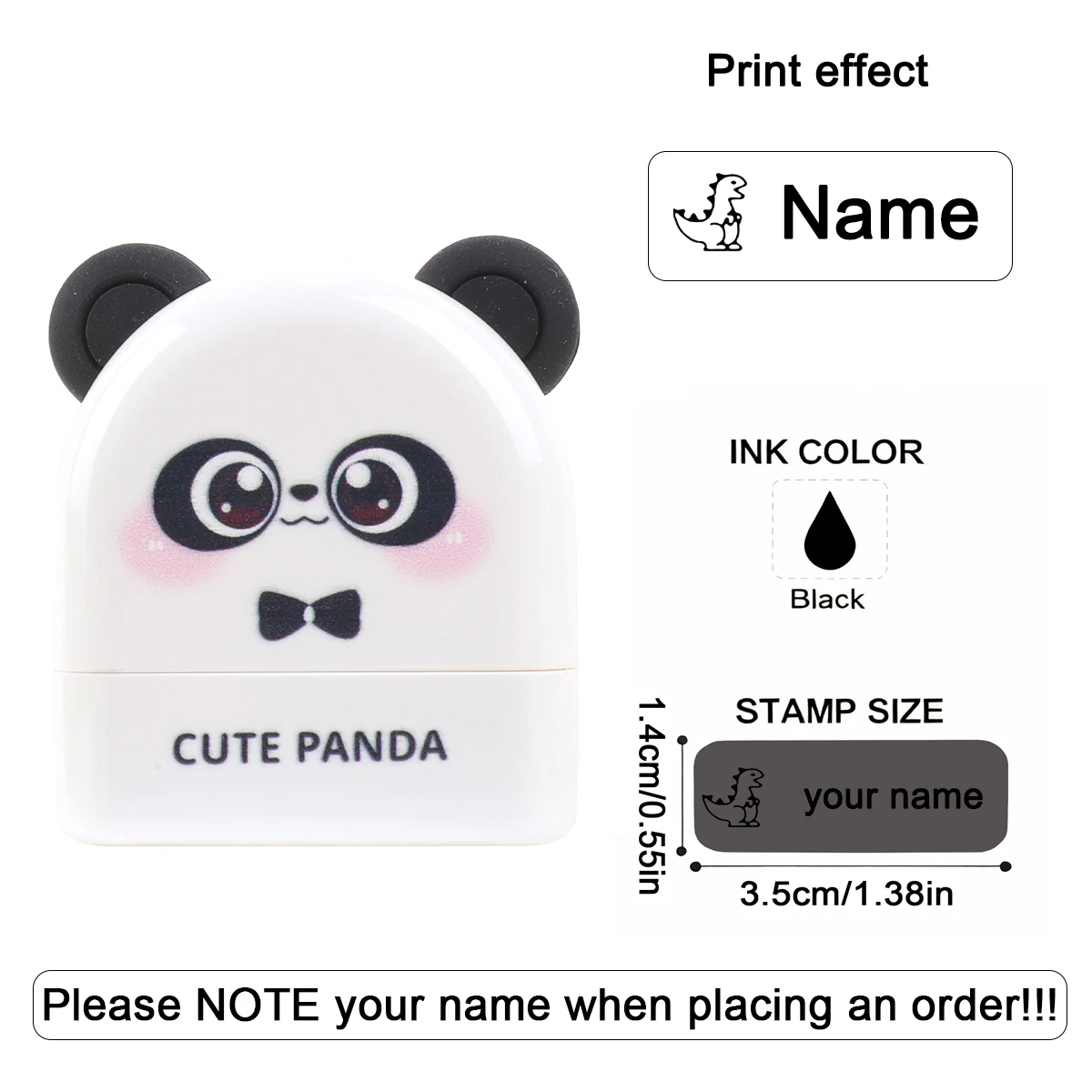 Gepersonaliseerde schattige naamstempel waterdichte kledinglabel voor kinderen zelfinktende stempel voor kleuterschooltassen aangepaste stempel