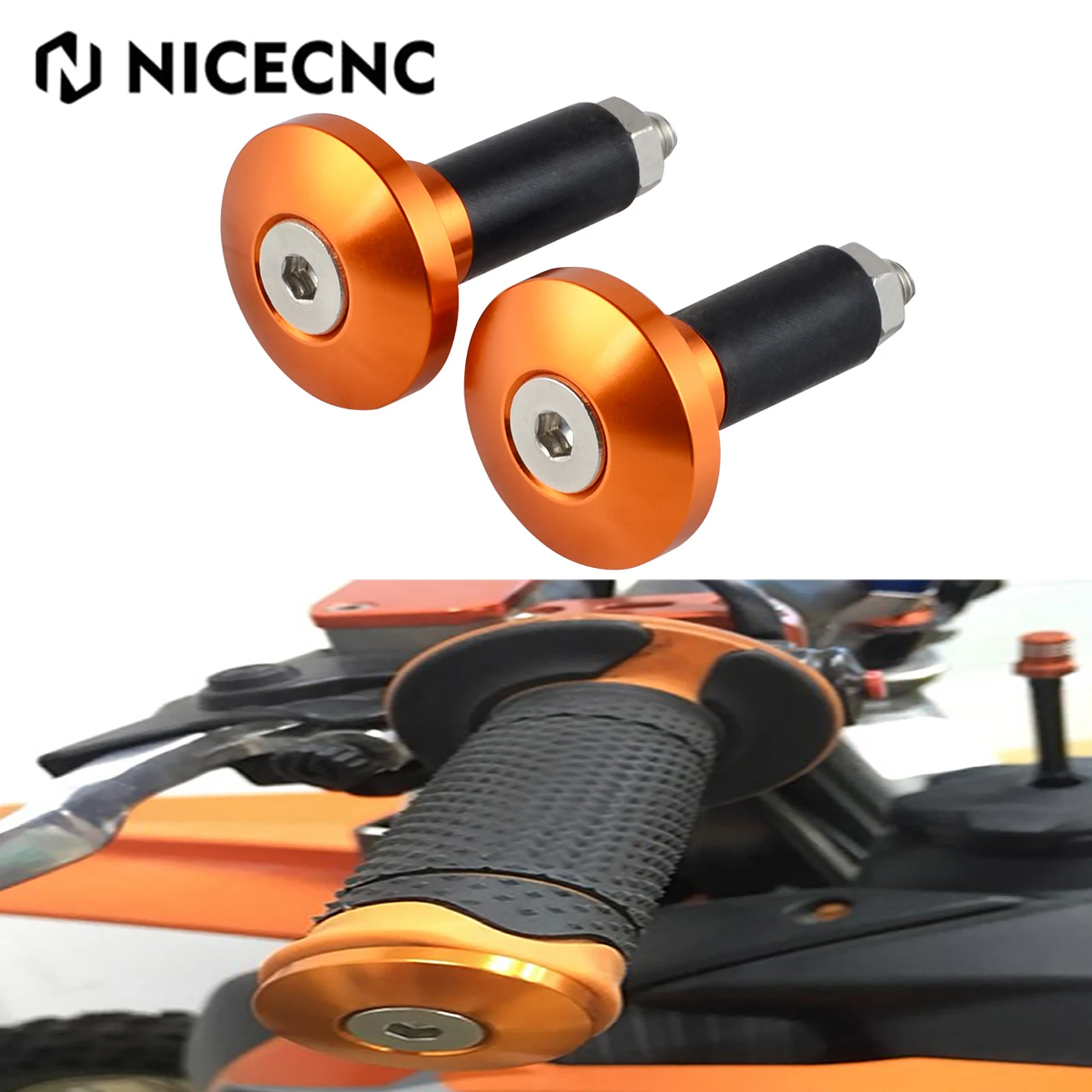 Bouchon d'extrémité de guidon pour KTM EXC 200 250 300 450 500 525 530 690 Supermoto Duke Enduro SMC R 450 525 MXC EXC G Racing SXF