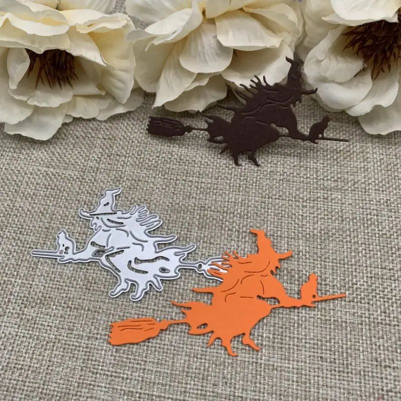 Halloween broom witch Metal Cutting Dies Stencils For DIY Scrapbooking Decorative Handcraft Die Cutting Template Mold