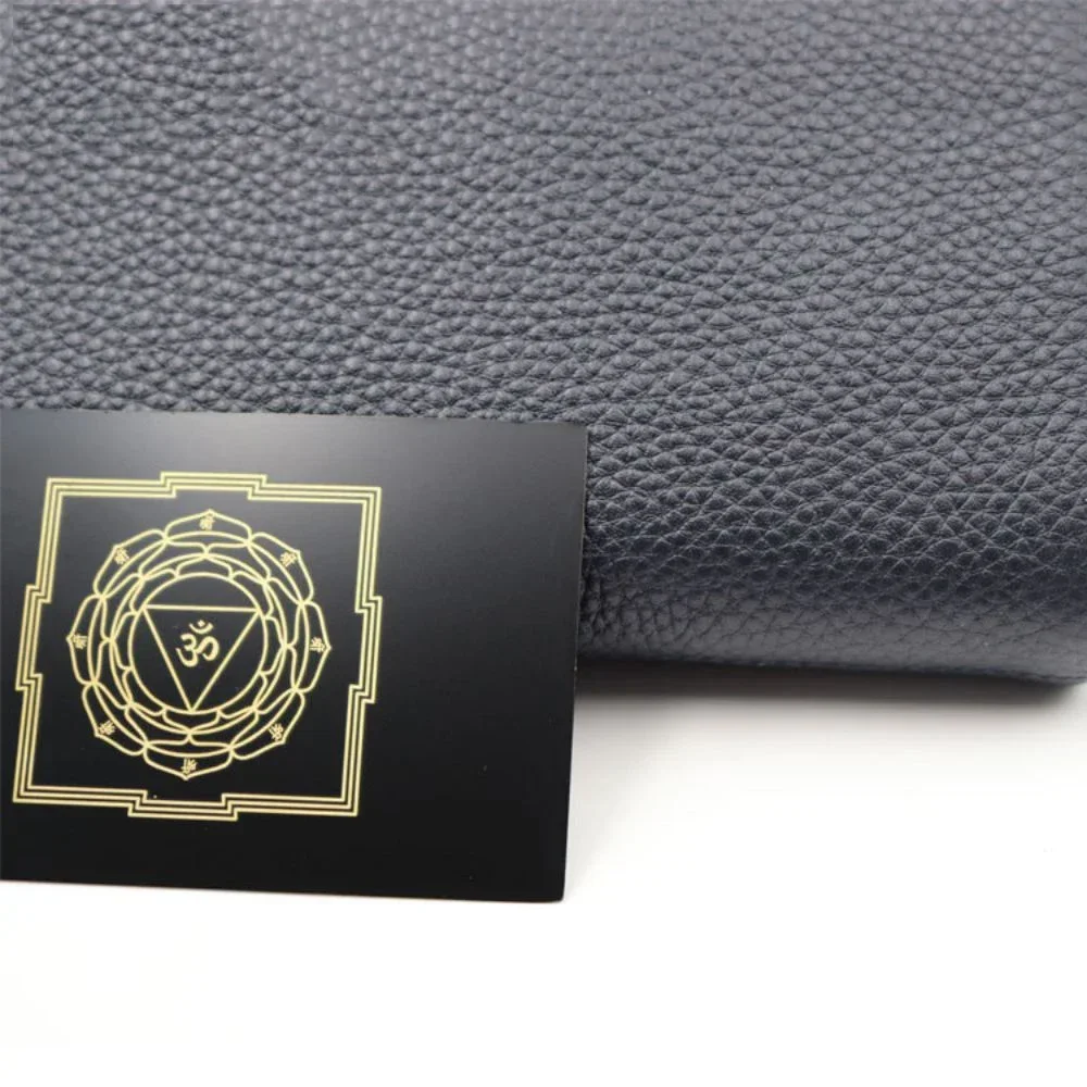 

Custom Printing Thick Black and Gold Metal Business Cards Credit Card Size Material Black Metal Nfc Business Card