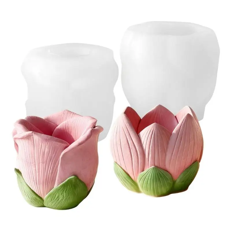 

Elegant Flower elastomer Form For Making Decorative candlewax Creations With Detailed Pattern And Durable Build D2RD