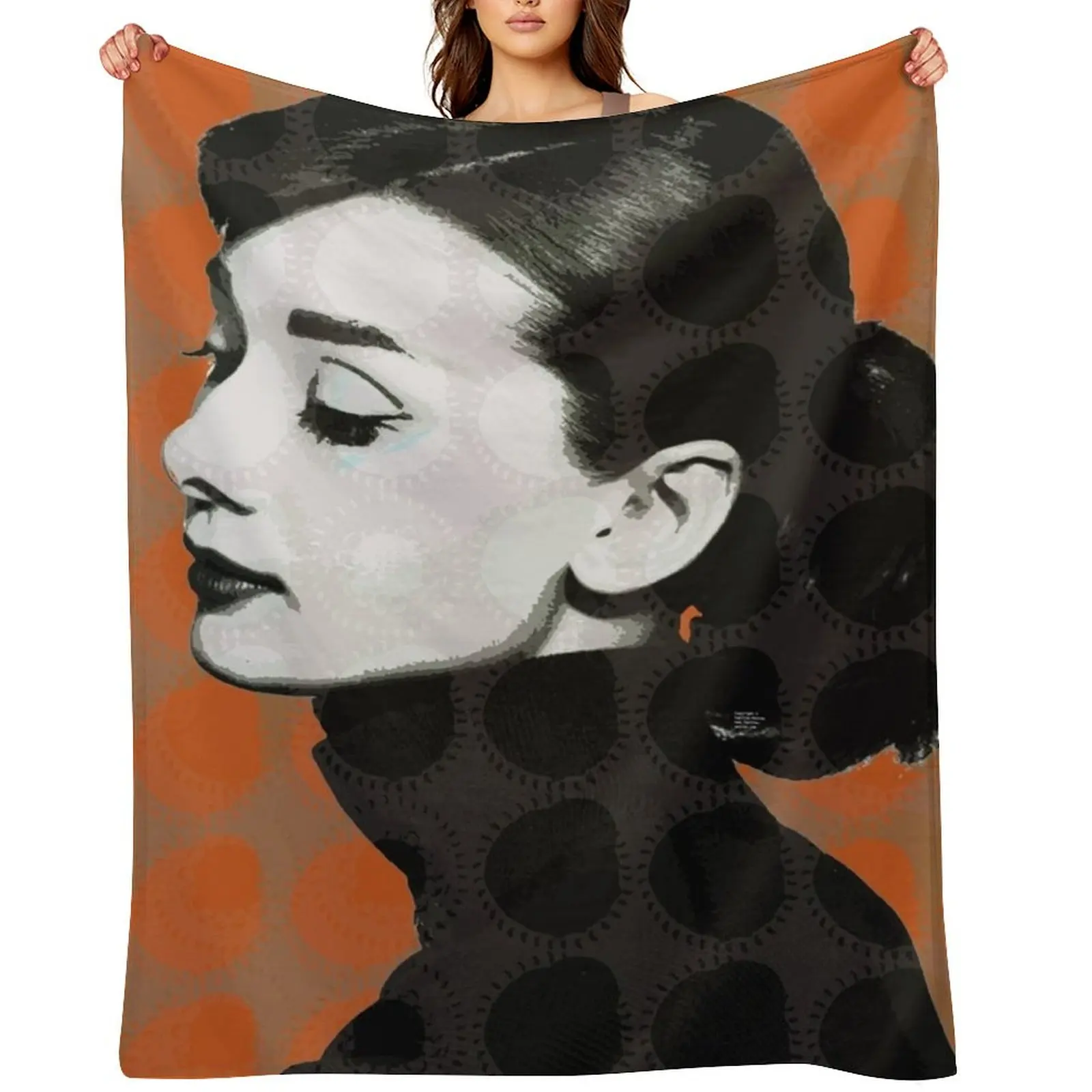 

Movie Stars_Audrey Hepburn_Be Kind. Throw Blanket Luxury Brand Sofas Nap Cute Plaid Blankets