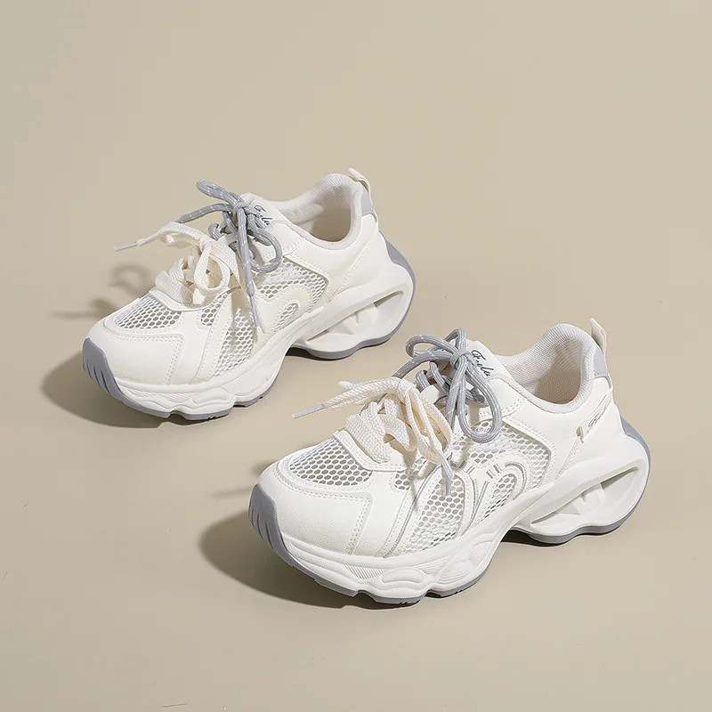 

2026 Women's Summer Dad Shoes Sports Running Leisure Height Increasing Mesh Breathable New Style for Comfortable Wear