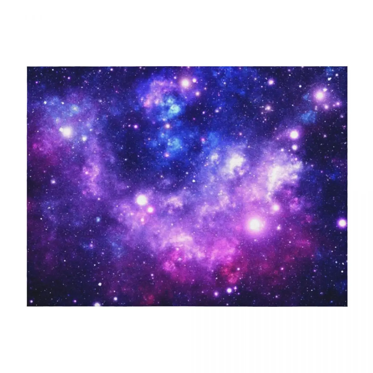 

Purple Blue Galaxy Nebula Throw Blanket Vintage Stuffeds Flannel Fabric wednesday Blankets
