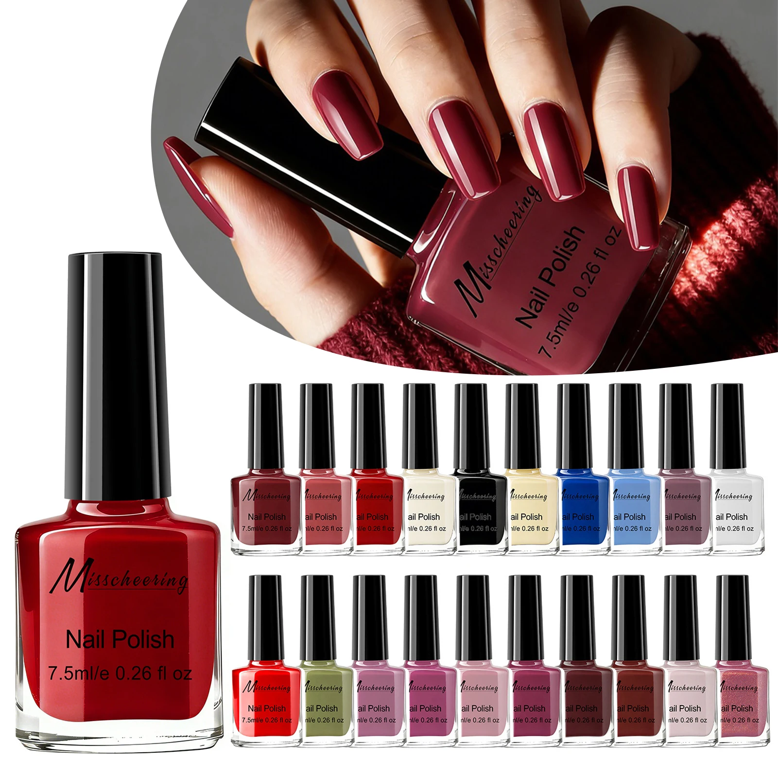 Water-Based Peel Off Nail Polish,7.5g Eco Friendly Quick Dry Nail Polishes,Long Lasting Removable Nail Varnish No Uv Needed Easy